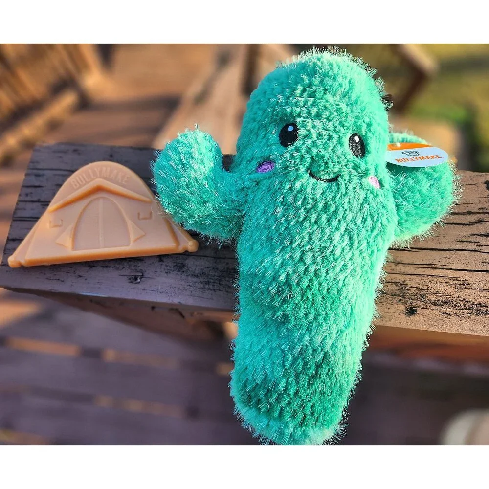 BULLYMAKE Dog Plush & Nylon Power Chew Toy Set- Cactus & Tent - NEW